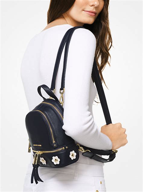 how to wear michael kors rhea mini floral applique backpack|MICHAEL KORS Rhea Mini Logo Backpack Review .